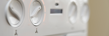 control knobs of a residential washing machine